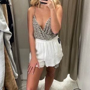 Zara White Mini Shorts Fillsens XS